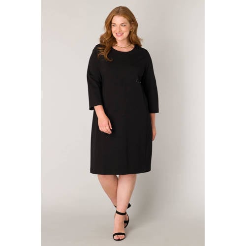 Base Level Curvy jurk Addy zwart afbeelding