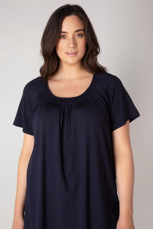 top Yokia met plooien donkerblauw