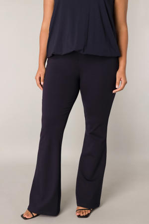 high waist flared tregging Allie donkerblauw