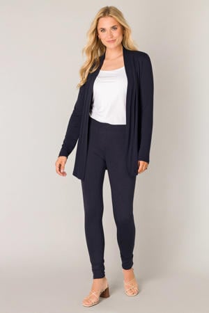 fijngebreid vest Yayla donkerblauw