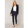 Base Level fijngebreid vest Yayla donkerblauw