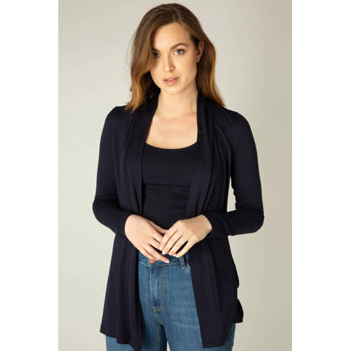 Base Level fijngebreid vest Yayla donkerblauw afbeelding