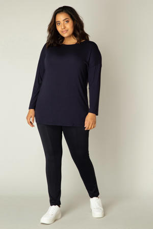 basic longsleeve Adele donkerblauw