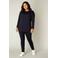 Base Level Curvy basic longsleeve Adele donkerblauw