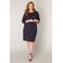 Base Level Curvy jurk Addy donkerblauw