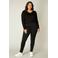 Base Level Curvy high waist skinny tregging Ada zwart