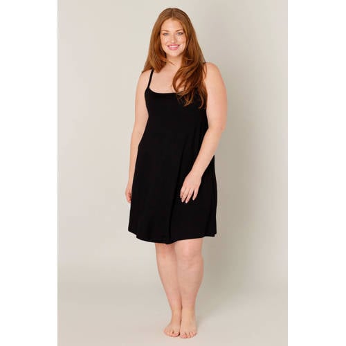 Base Level Curvy A-lijn jurk Alissa zwart afbeelding