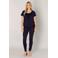 Base Level skinny tregging Ornika donkerblauw