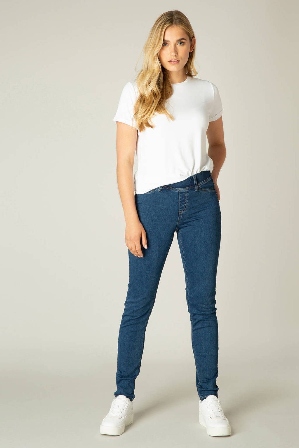 Base Level by Yest slim fit jegging Tess blauw, Blauw