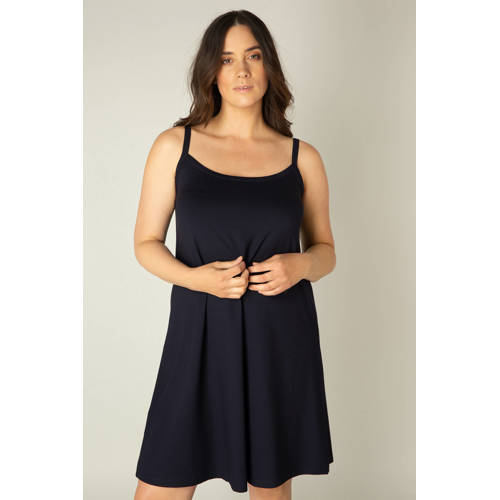 Base Level Curvy A-lijn jurk Alissa donkerblauw afbeelding