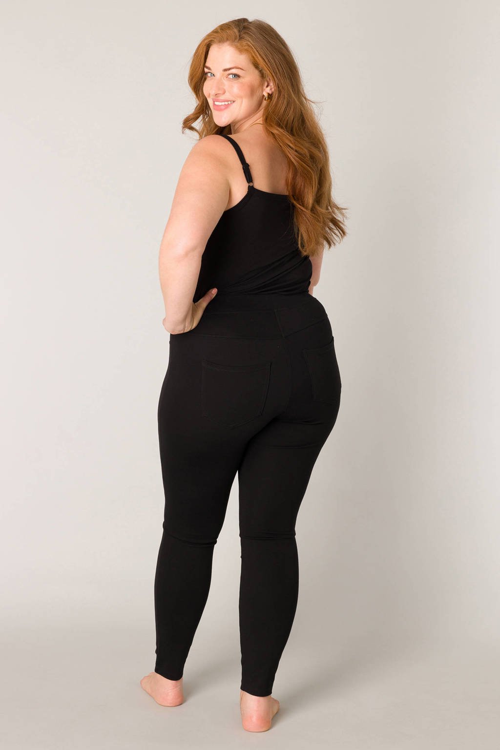 Base Level Curvy skinny tregging Arnika zwart wehkamp