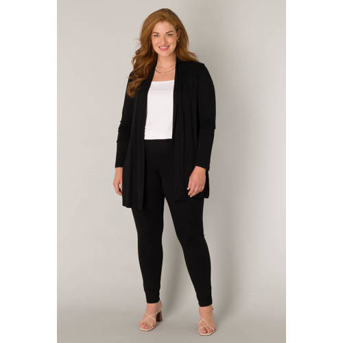 Base Level Curvy fijngebreid vest Ayla zwart afbeelding