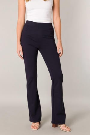 high waist flared tregging Yallie donkerblauw