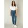 Base Level Curvy high waist skinny jeans Faya light denim