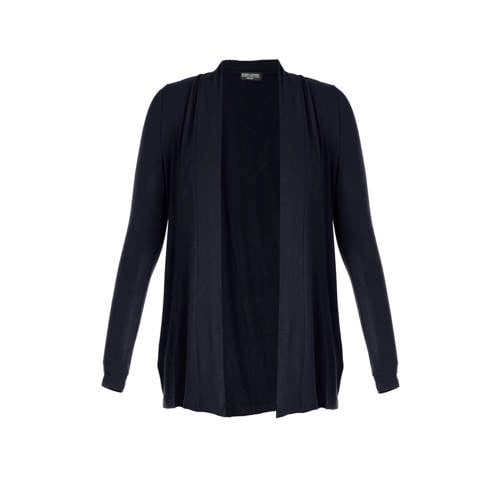 Base Level Curvy fijngebreid vest Ayla donkerblauw afbeelding