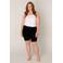 Base Level Curvy basis korte legging Ava zwart