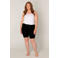 Base Level Curvy basis korte legging Ava zwart