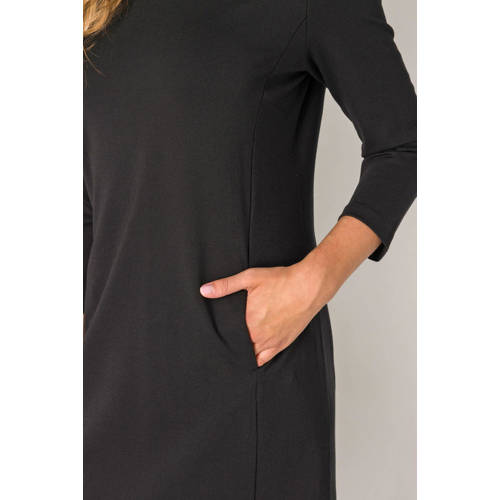 Base Level jurk Ylona 3/4 mouw zwart afbeelding