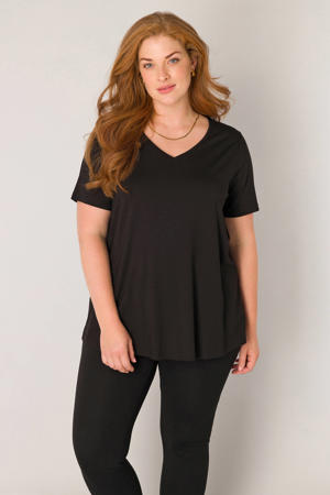 basic T-shirt Alba zwart