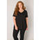 Base Level Curvy basic T-shirt Alba zwart