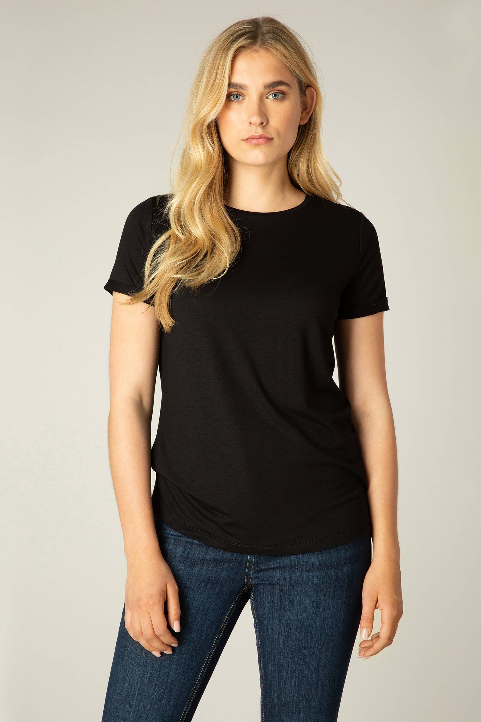 Base Level basic T shirt Yalba zwart wehkamp