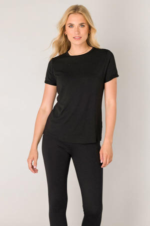 basic T-shirt Yalba zwart