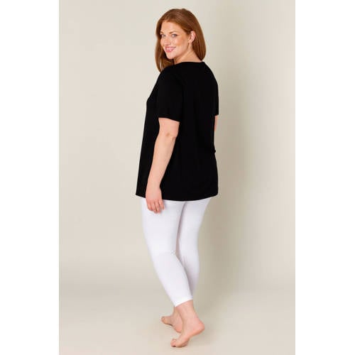 Base Level Curvy cropped basis legging Audrey wit afbeelding