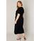 Base Level Curvy jersey overslagjurk Abbie zwart