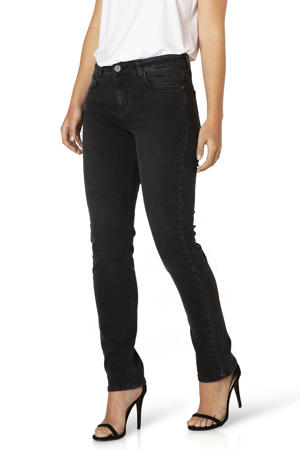 regular waist straight fit jeans Lynn zwart