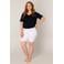 Base Level Curvy basis korte legging Ava wit