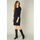Base Level jurk Ylona 3/4 mouw donkerblauw