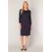 Base Level jurk Ylona 3/4 mouw donkerblauw