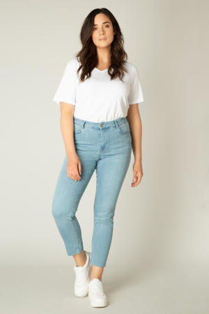 cropped high waist skinny jeans Anna light denim