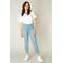 Base Level Curvy cropped high waist skinny jeans Anna light denim