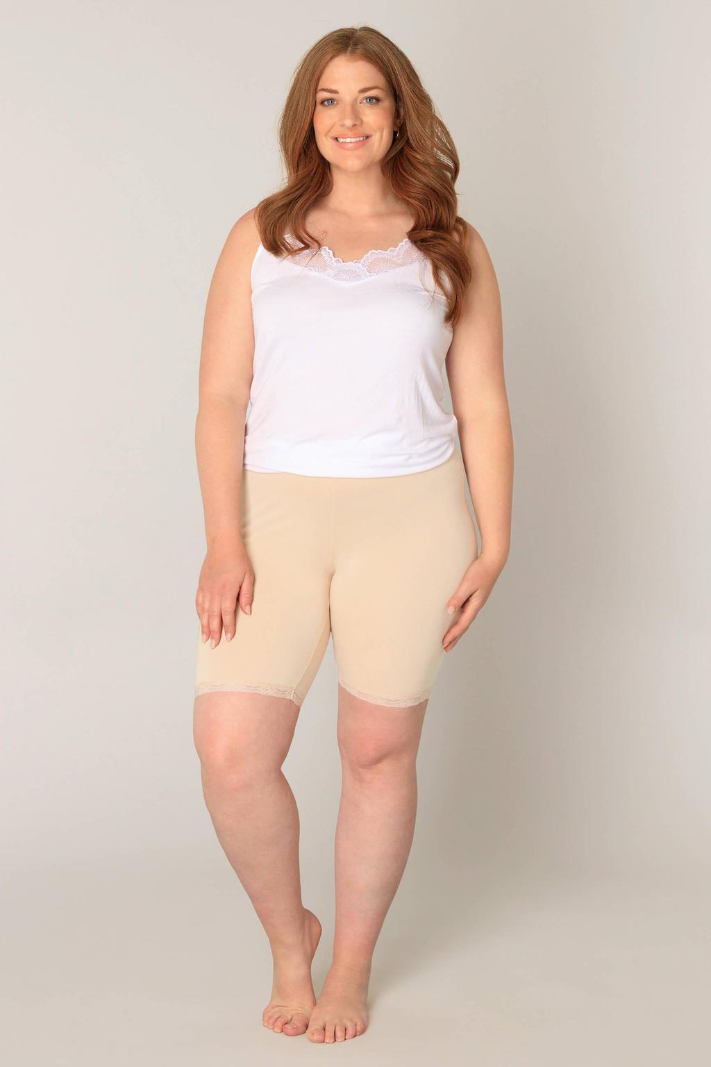 Base Level Curvy basis korte legging Ava nude