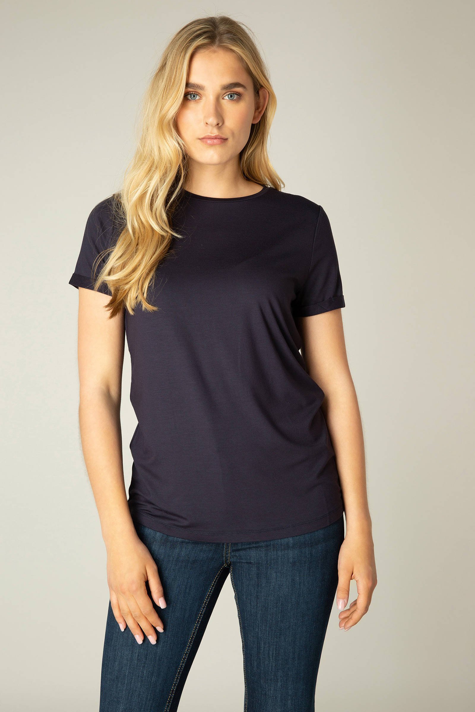 Base Level basic T shirt Yalba donkerblauw wehkamp