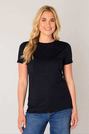 basic T-shirt Yalba donkerblauw