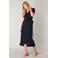 Base Level jersey wikkeljurk Yvie donkerblauw