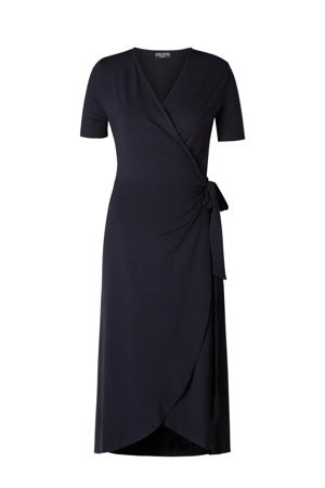jersey wikkeljurk Yvie donkerblauw
