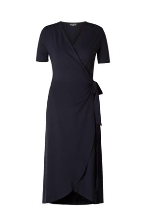 jersey wikkeljurk Yvie donkerblauw