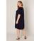 Base Level Curvy A-lijn jurk Abernathy donkerblauw