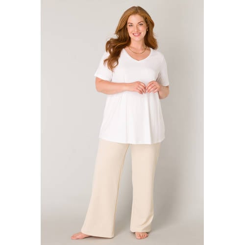 Base Level Curvy basic T-shirt Alba wit afbeelding