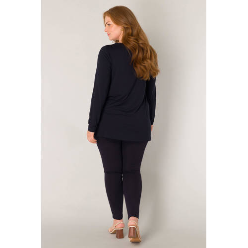 Base Level Curvy basic longsleeve Alize donkerblauw afbeelding
