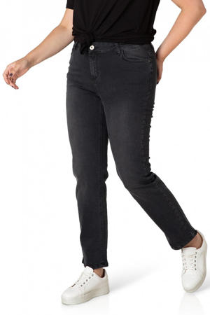 straight fit jeans Maggie zwart washed
