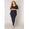 Base Level Curvy basic T-shirt Alba donkerblauw