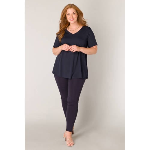 Base Level Curvy basic T-shirt Alba donkerblauw afbeelding