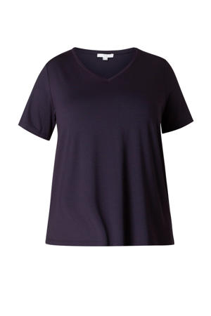 basic T-shirt Alba donkerblauw