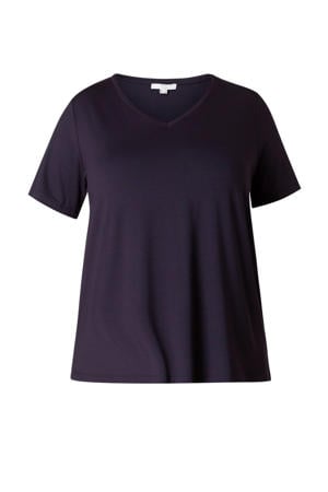 basic T-shirt Alba donkerblauw