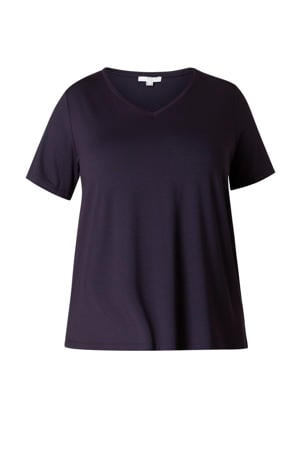 basic T-shirt Alba donkerblauw