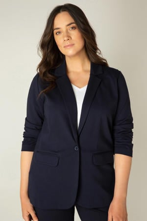 ongevoerde blazer Aya donkerblauw